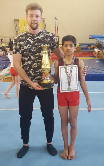 قهرمانی مرصاد پورمهدی در مسابقات ژیمناسیتک در پرش خرک